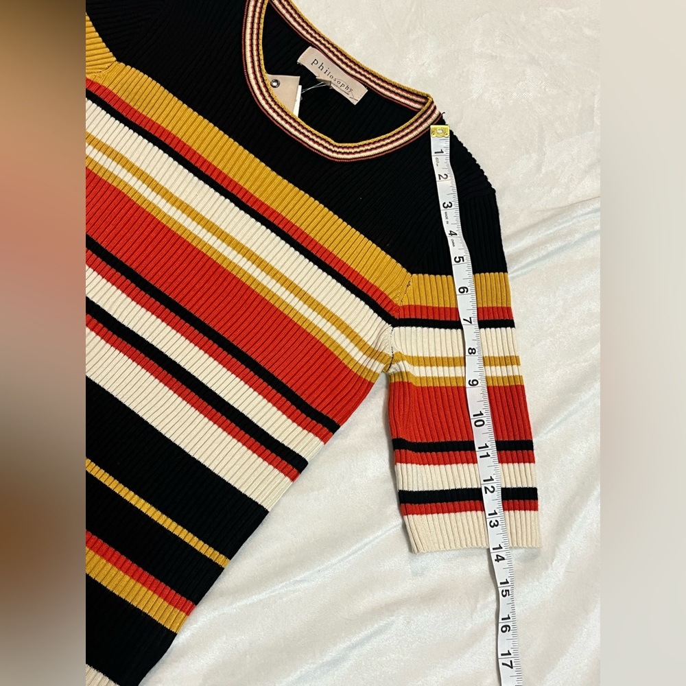 Philosophy Republic Clothing Multicolor Striped Knit Sweater Women’s Medium NWT - Picture 9 of 14